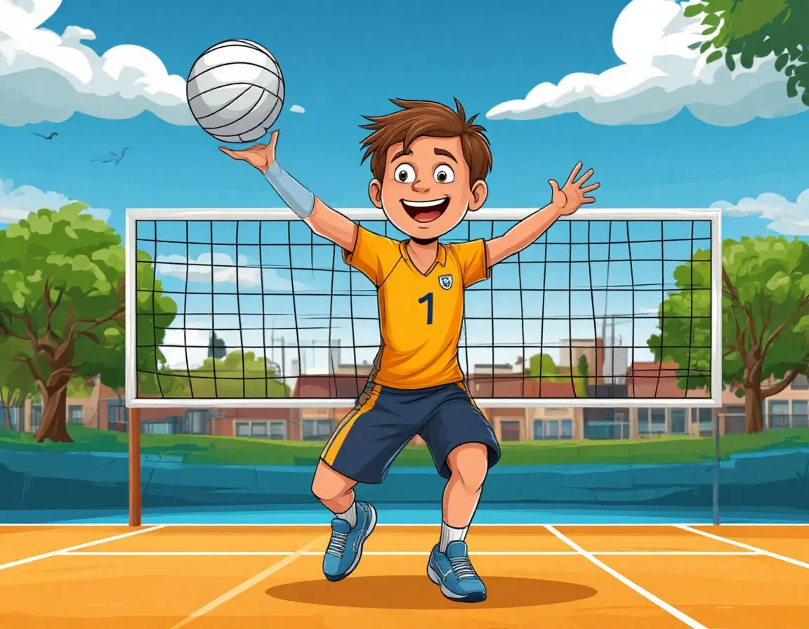 отбивает подачу в волейболе